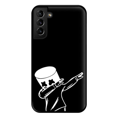 Silhouette White Helmet DJ Dab Phone Case for Galaxy S21 Plus