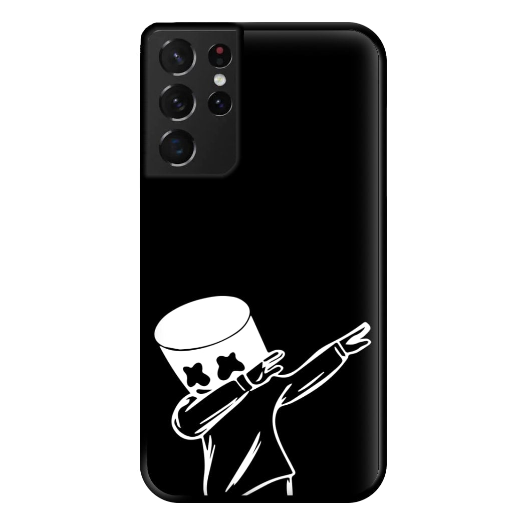 Silhouette White Helmet DJ Dab Phone Case for Galaxy S21 Ultra