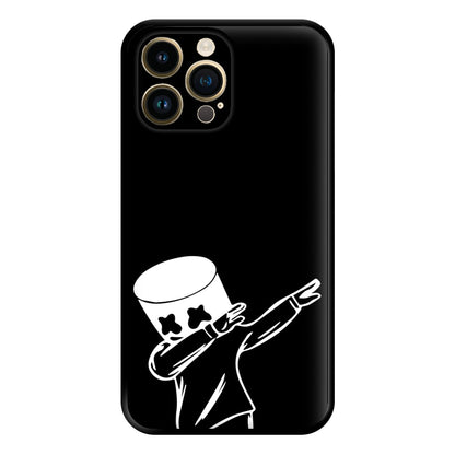 Silhouette White Helmet DJ Dab Phone Case for iPhone 14 Pro Max