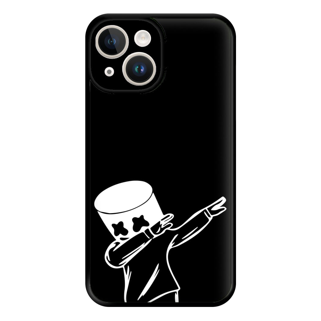 Silhouette White Helmet DJ Dab Phone Case for iPhone 14