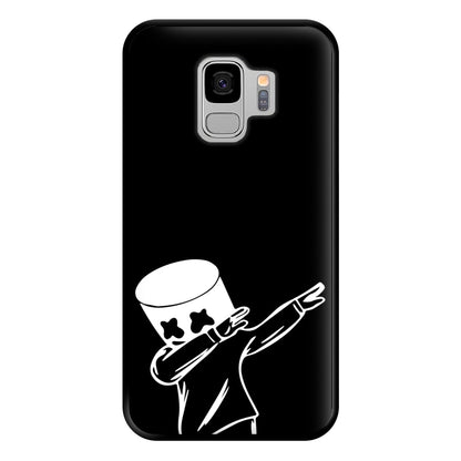 Silhouette White Helmet DJ Dab Phone Case for Galaxy S9 Plus