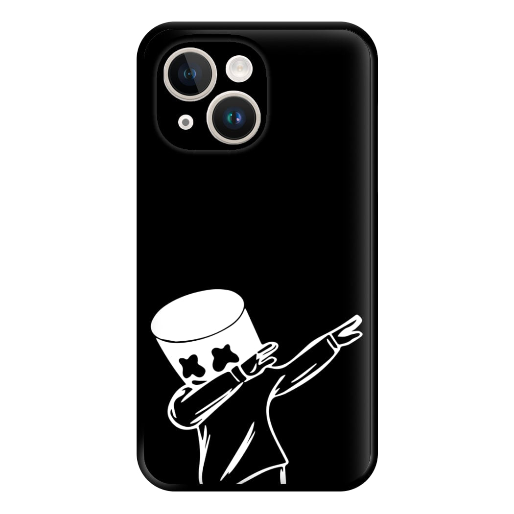 Silhouette White Helmet DJ Dab Phone Case for iPhone 14 Plus