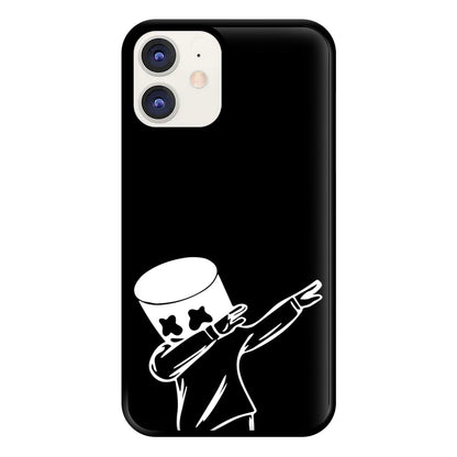 Silhouette White Helmet DJ Dab Phone Case for iPhone 12 / 12 Pro