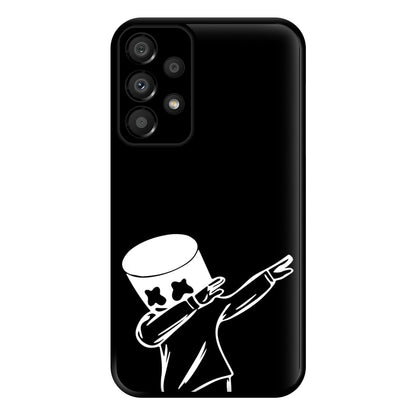 Silhouette White Helmet DJ Dab Phone Case for Galaxy A33