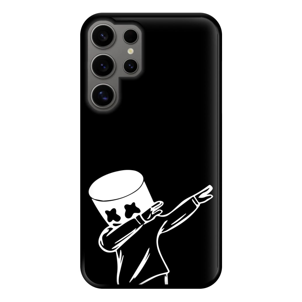 Silhouette White Helmet DJ Dab Phone Case for Galaxy S24 Ultra