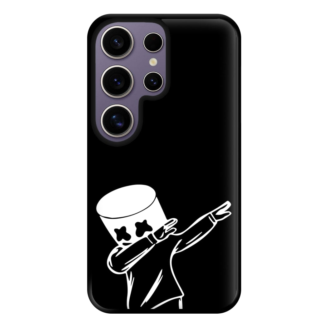 Silhouette White Helmet DJ Dab Phone Case for Galaxy S25 Ultra