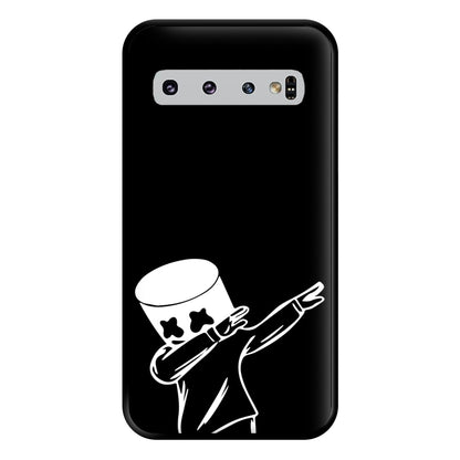 Silhouette White Helmet DJ Dab Phone Case for Galaxy S10 Plus