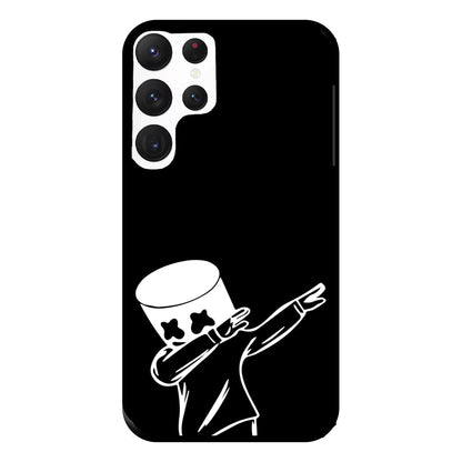 Silhouette White Helmet DJ Dab Phone Case for Galaxy S22 Ultra