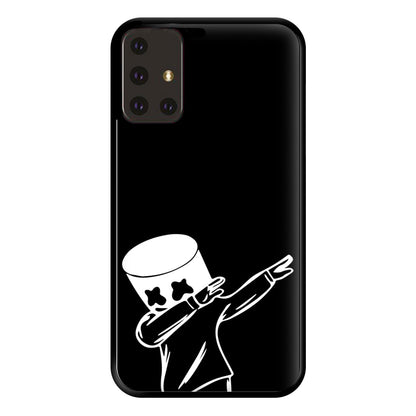 Silhouette White Helmet DJ Dab Phone Case for Galaxy A71