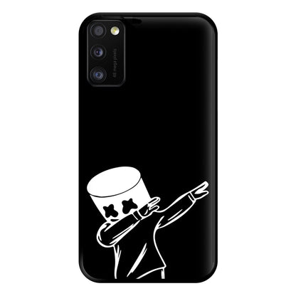 Silhouette White Helmet DJ Dab Phone Case for Galaxy A41