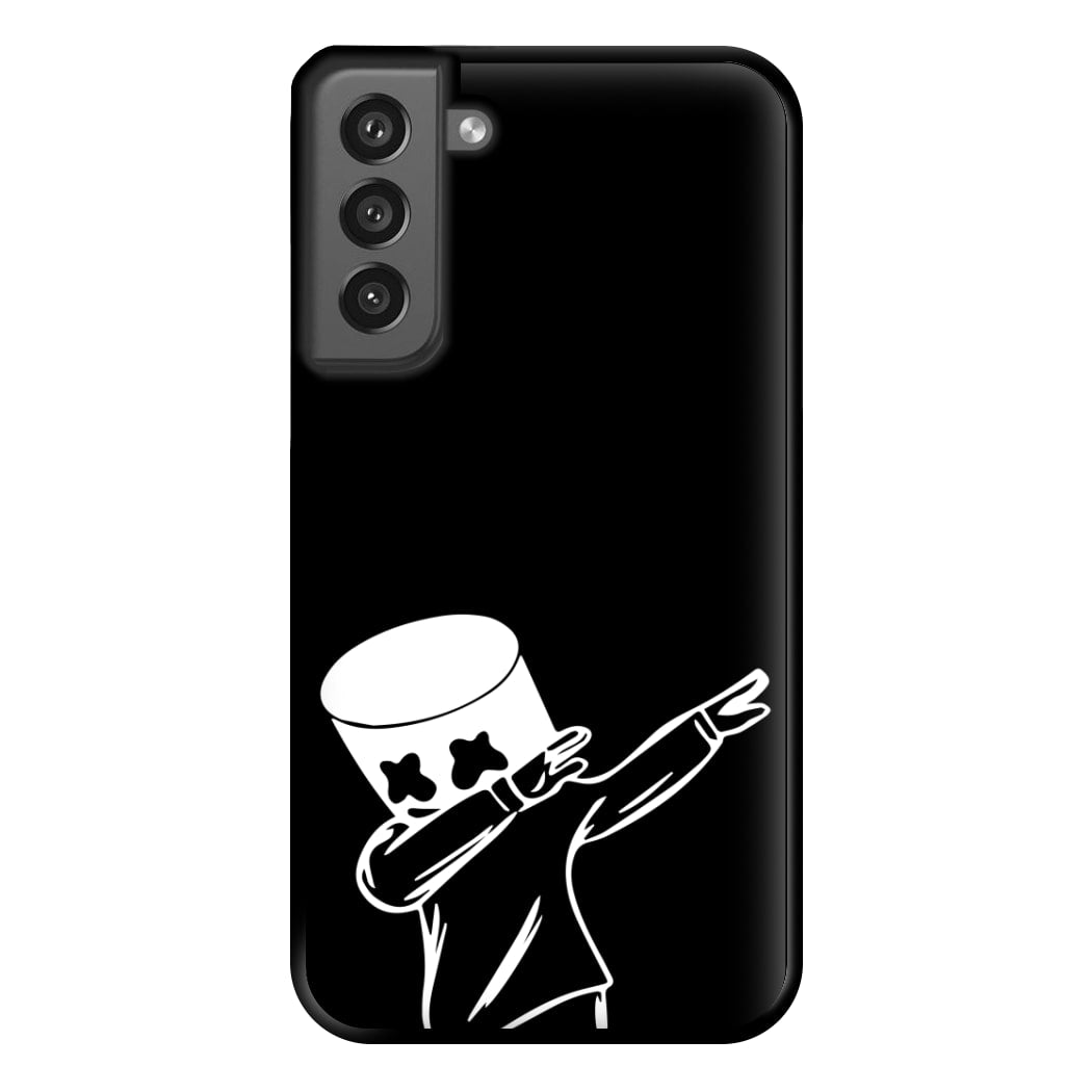 Silhouette White Helmet DJ Dab Phone Case for Galaxy S21FE