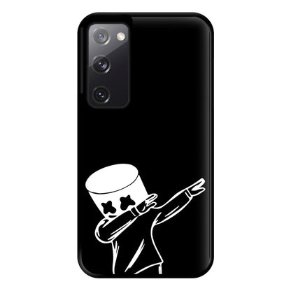 Silhouette White Helmet DJ Dab Phone Case for Galaxy S20FE