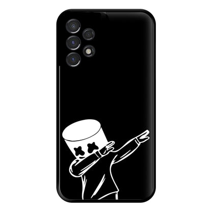 Silhouette White Helmet DJ Dab Phone Case for Galaxy A53