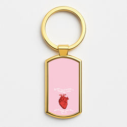 Don't Waste Your Time On Me Gold Keyring