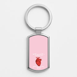Don't Waste Your Time On Me Silver Keyring