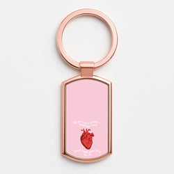 Don't Waste Your Time On Me Rose Gold Keyring