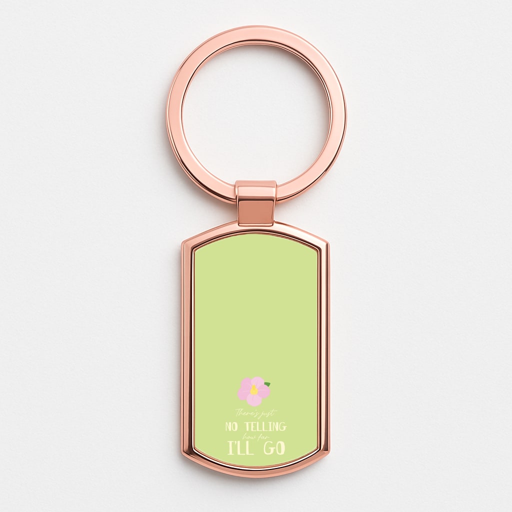 There's Just No Telling  Rose Gold Keyring