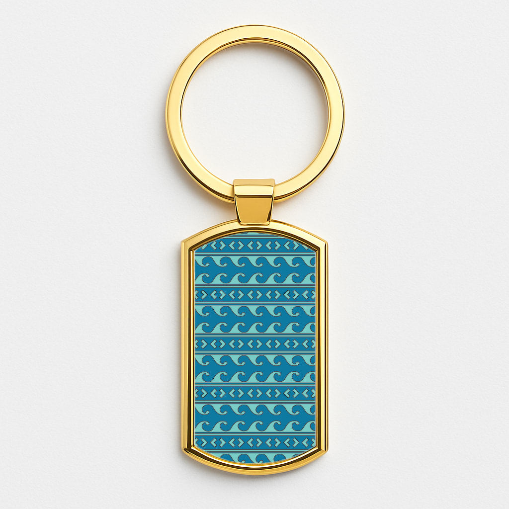 Pattern 3 Gold Keyring