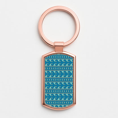Pattern 3 Rose Gold Keyring
