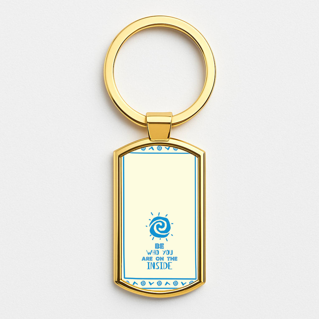 Be Who You Gold Keyring