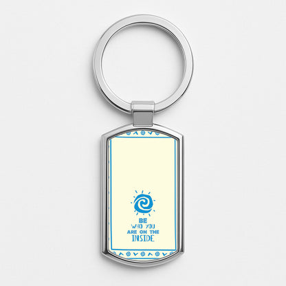 Be Who You Silver Keyring
