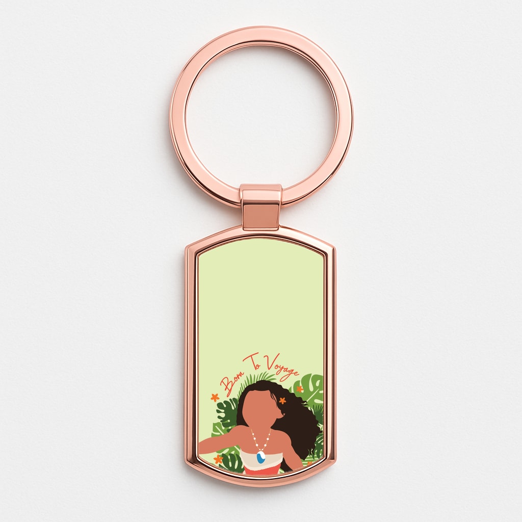 Born To Voyage Rose Gold Keyring