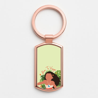 Born To Voyage Rose Gold Keyring