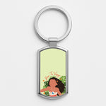 Born To Voyage Silver Keyring