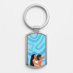 Reach Out Silver Keyring