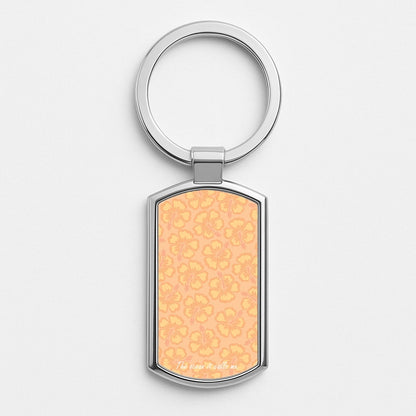 The Ocean It Calls Me Silver Keyring