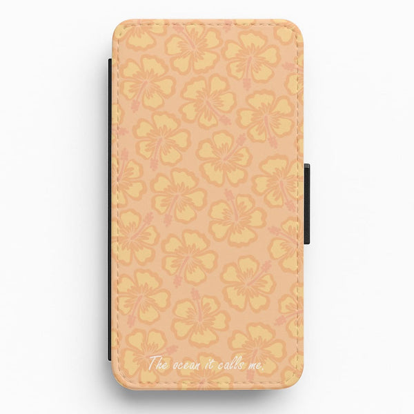 The Ocean It Calls Me Flip / Wallet Phone Case
