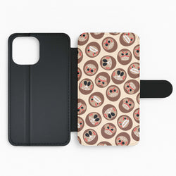 Mask Face Flip Phone Case