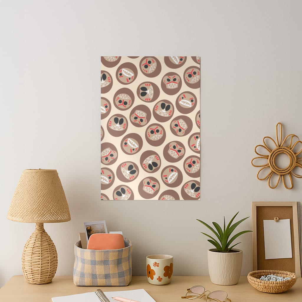 Mask Face Art Print