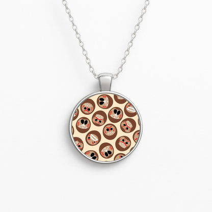Mask Face Circle Necklace