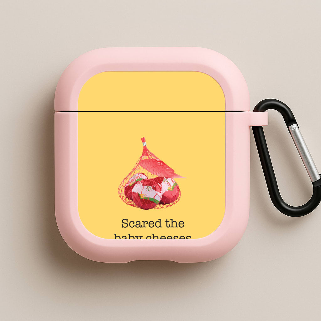 Scared The Baby Cheeses Out Of Me Pink AirPods Case