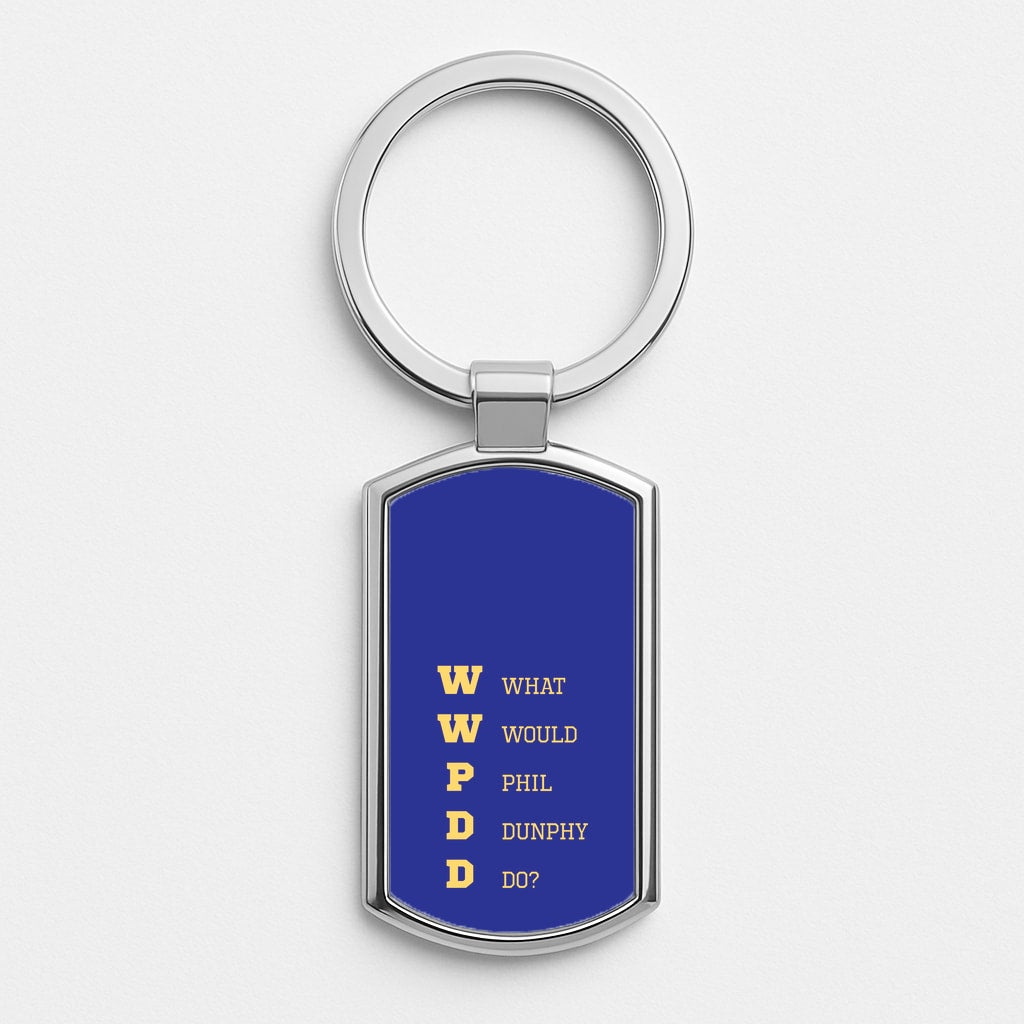 What Would Phil Do? Silver Keyring