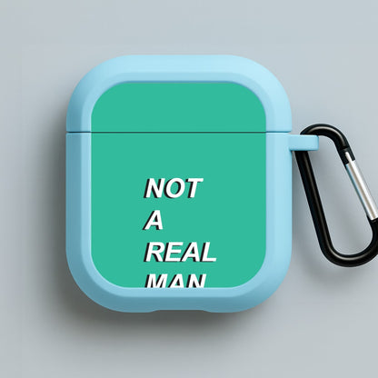 Not A Real Man Blue AirPods Case