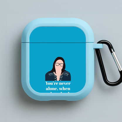 You're Never Alone, When You Have Books Blue AirPods Case