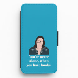 You're Never Alone, When You Have Books Flip / Wallet Phone Case