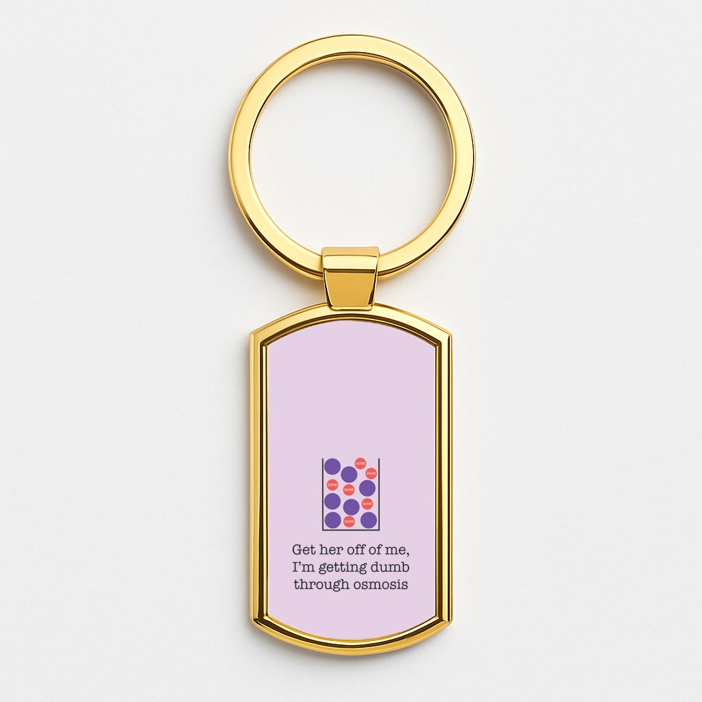 Dumb Osmosis Gold Keyring