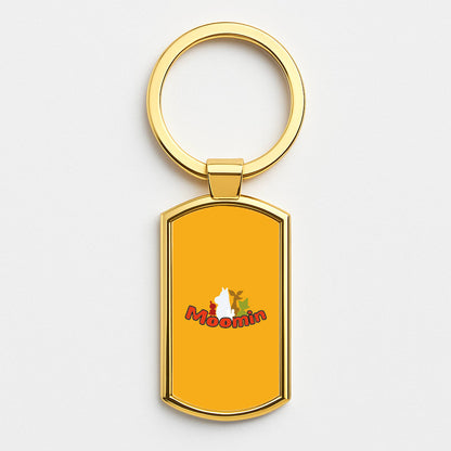 Moom Text Gold Keyring