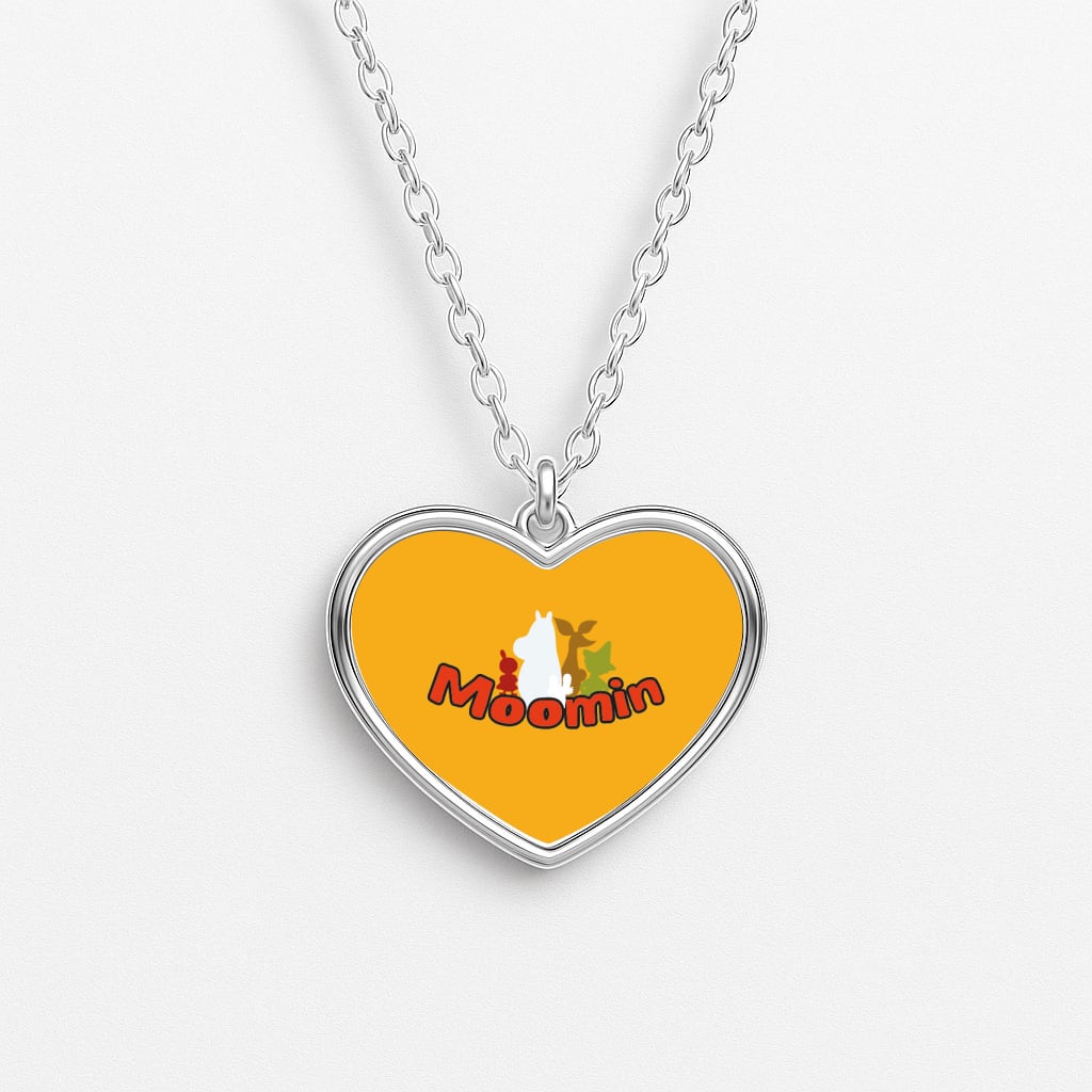 Moom Text Heart Necklace