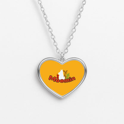 Moom Text Heart Necklace