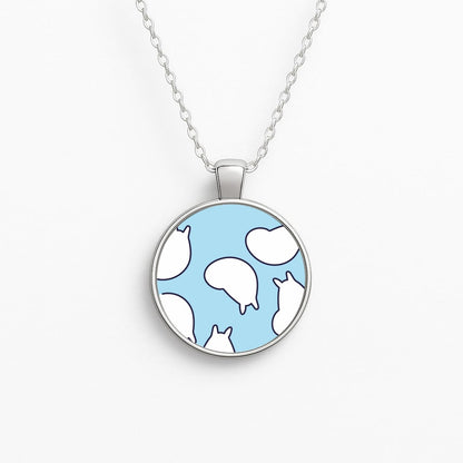 Moom Pattern Circle Necklace