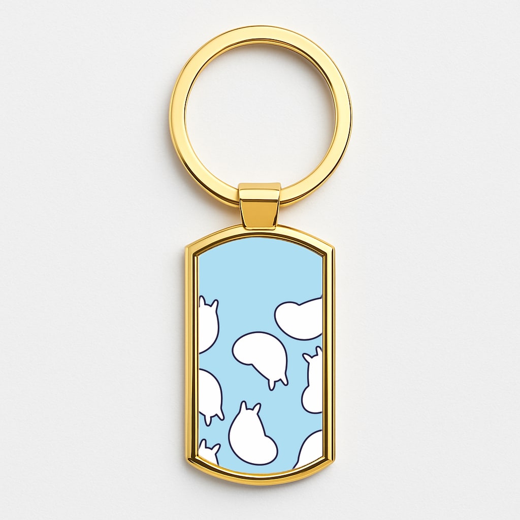 Moom Pattern Gold Keyring