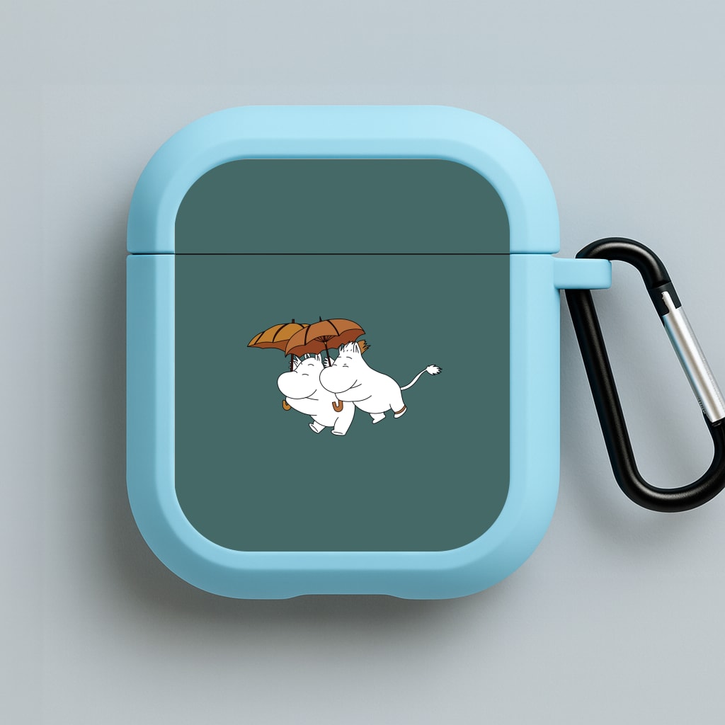 Moom Umbrellas Blue AirPods Case