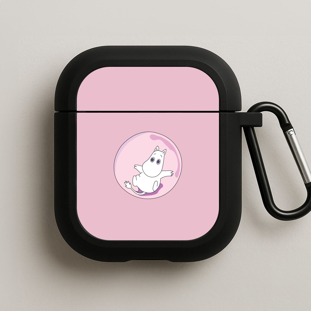 Moomin In A Pink Bubble  AirPods Case