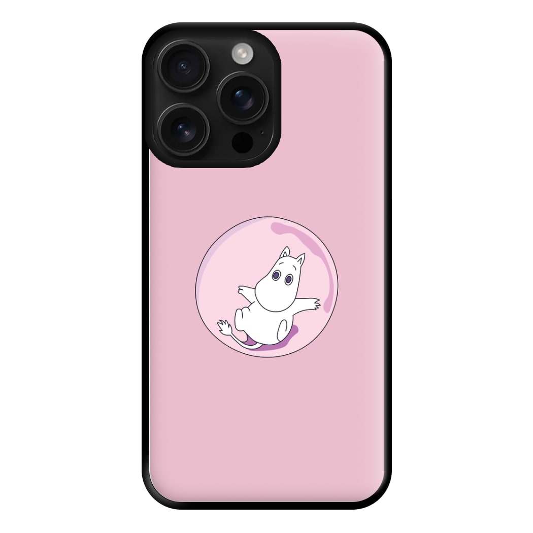 Moomin In A Pink Bubble  Phone Case for iPhone 16 Pro Max