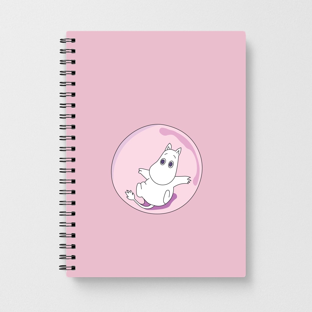 Moomin In A Pink Bubble  Notebook