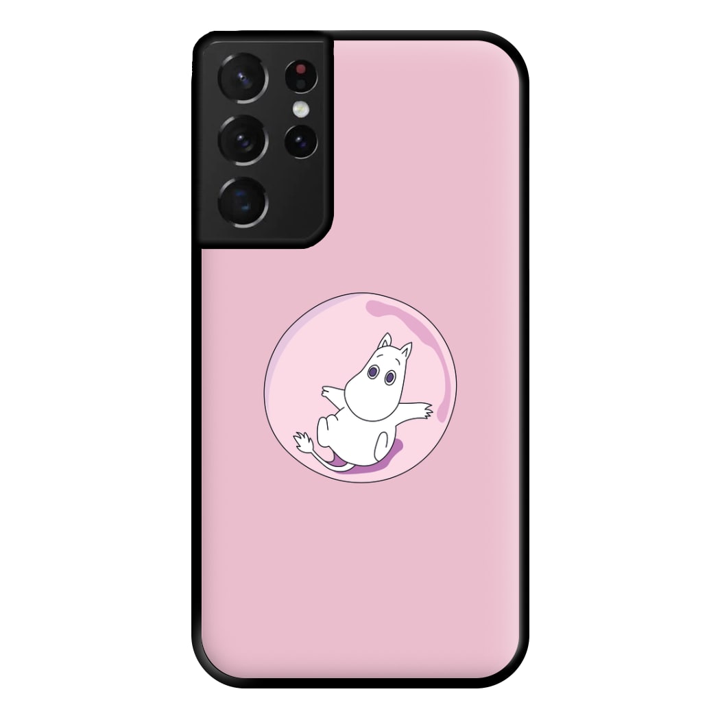 Moomin In A Pink Bubble  Phone Case for Galaxy S21 Ultra